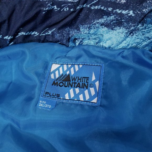 White Mountain Blue All-Over-Print Outdoor Vest - Picture 8 of 11